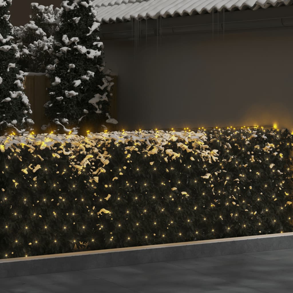 vidaXL Christmas Net Light Warm White 3x3 m 306 LED Indoor Outdoor