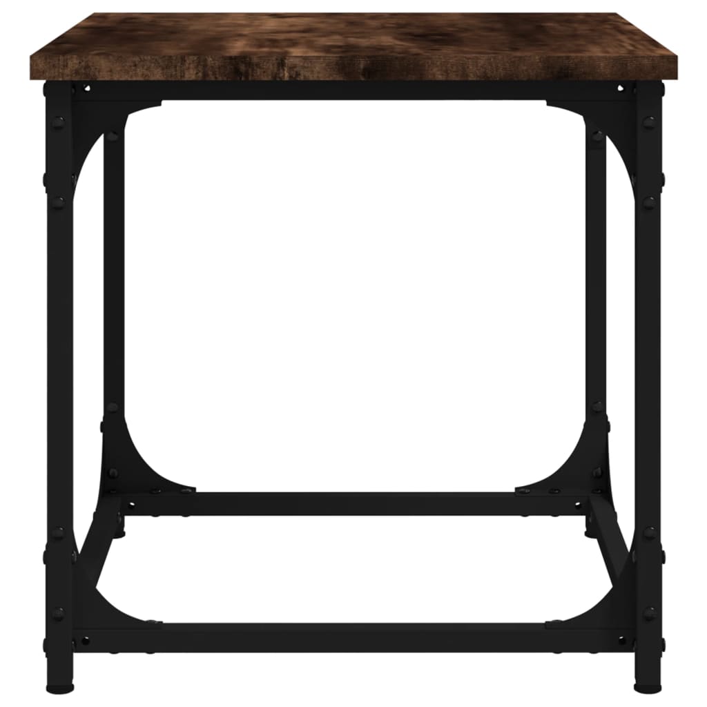 vidaXL Side Table Smoked Oak 40x40x40 cm Engineered Wood