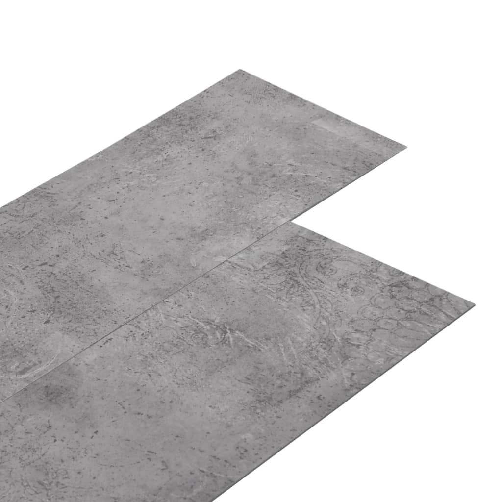 vidaXL PVC Flooring Planks 5.02 m² 2 mm Self-adhesive Cement Brown