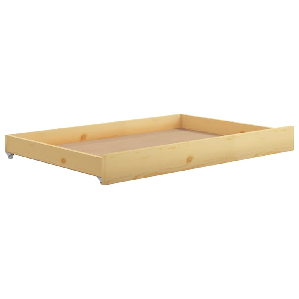 vidaXL Day Bed Drawers 2 pcs Solid Pinewood