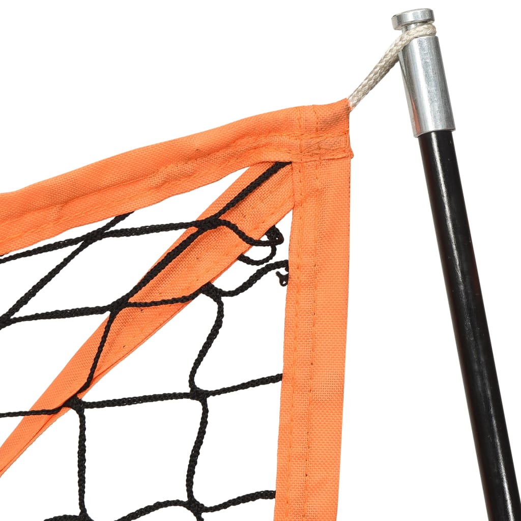 vidaXL Portable Baseball Net Orange&Black 183x182x183cm Steel&Polyester