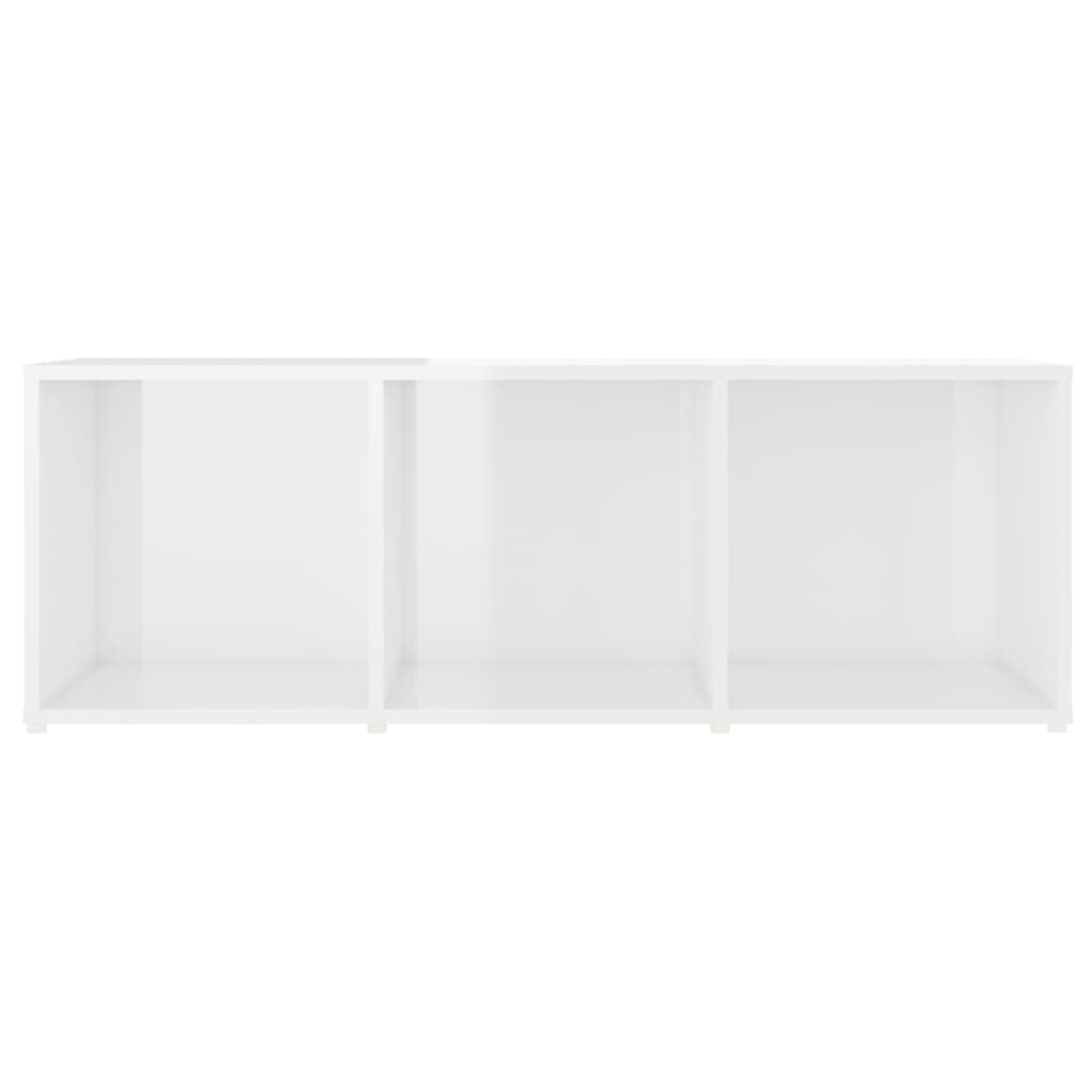 vidaXL TV Cabinet High Gloss White 107x35x37 cm Engineered Wood