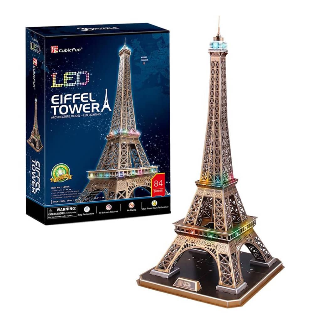 Cubic Fun LED 3D Puzzle Eiffel Tower 84 pcs