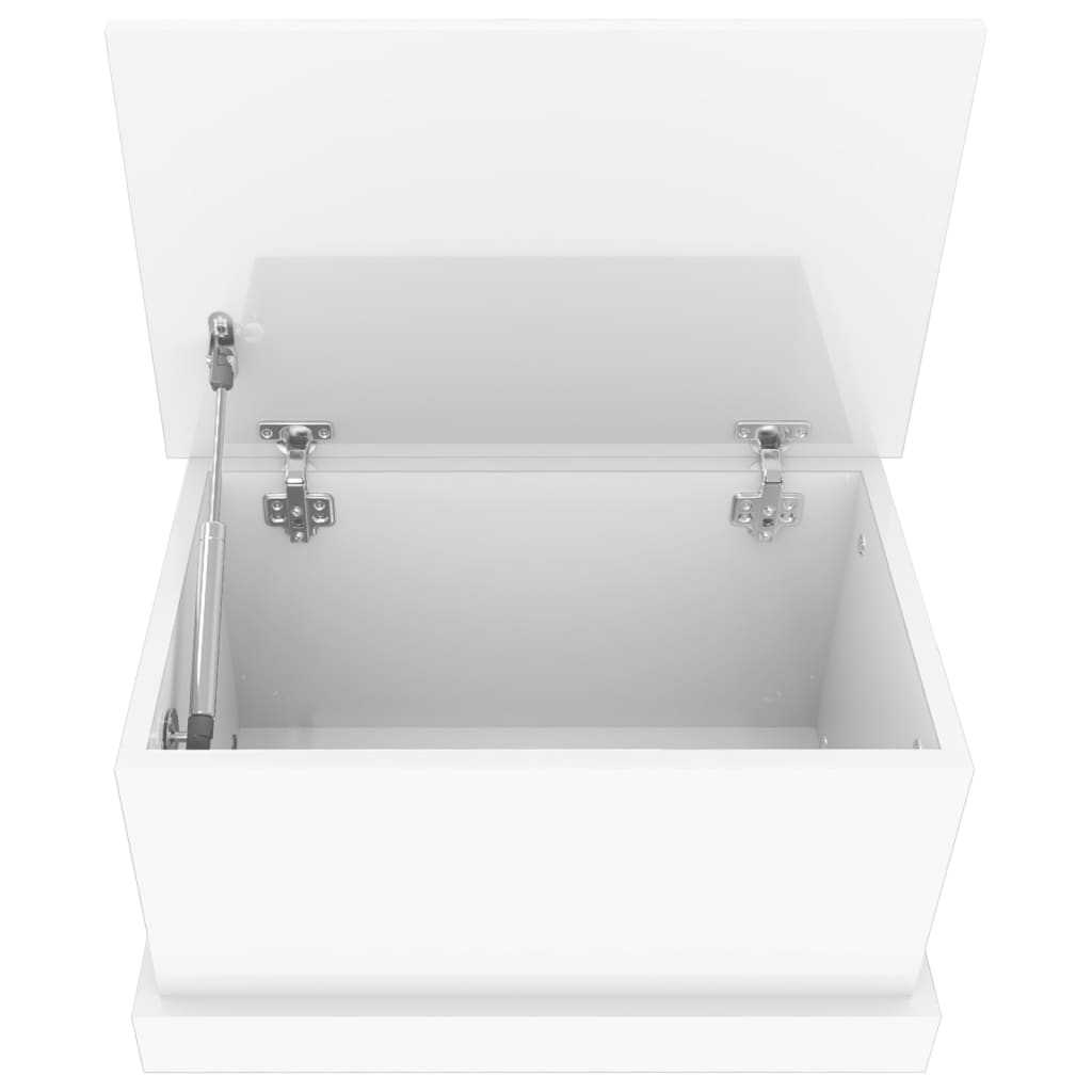vidaXL Storage Box High Gloss White 50x30x28 cm Engineered Wood
