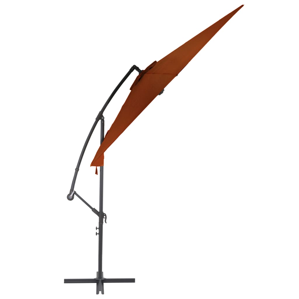 vidaXL Cantilever Umbrella with Aluminium Pole Terracotta 300 cm