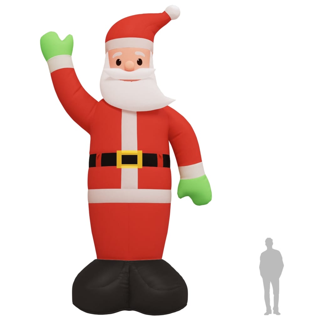 vidaXL Christmas Inflatable Santa Claus with LEDs 820 cm