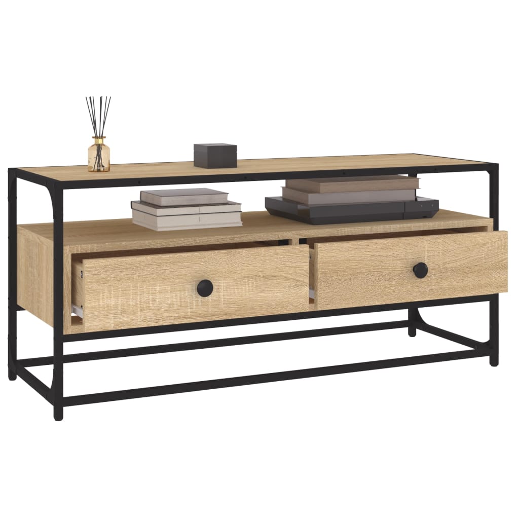 vidaXL TV Cabinet Sonoma Oak 100x35x45 cm Engineered Wood