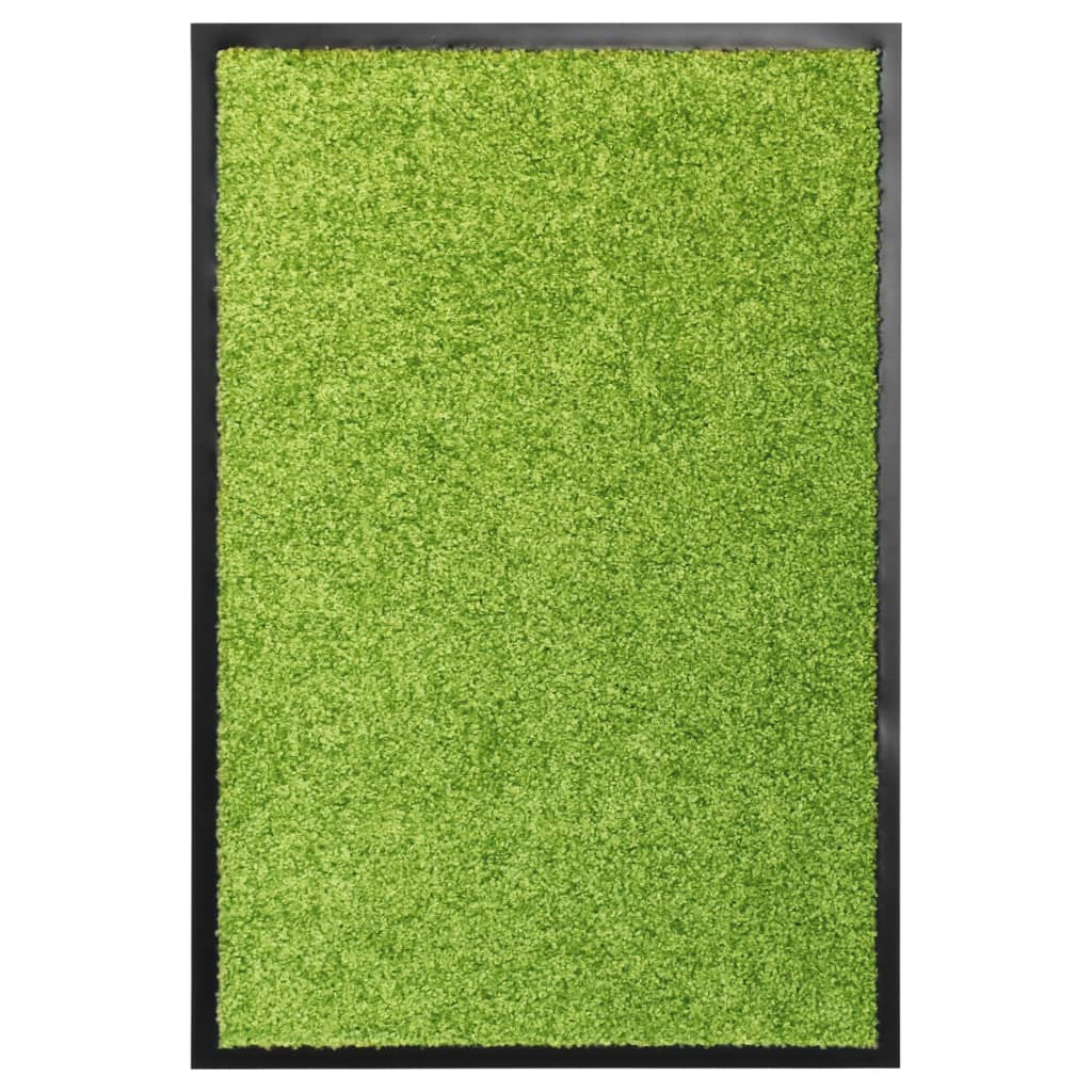 vidaXL Doormat Washable Green 40x60 cm