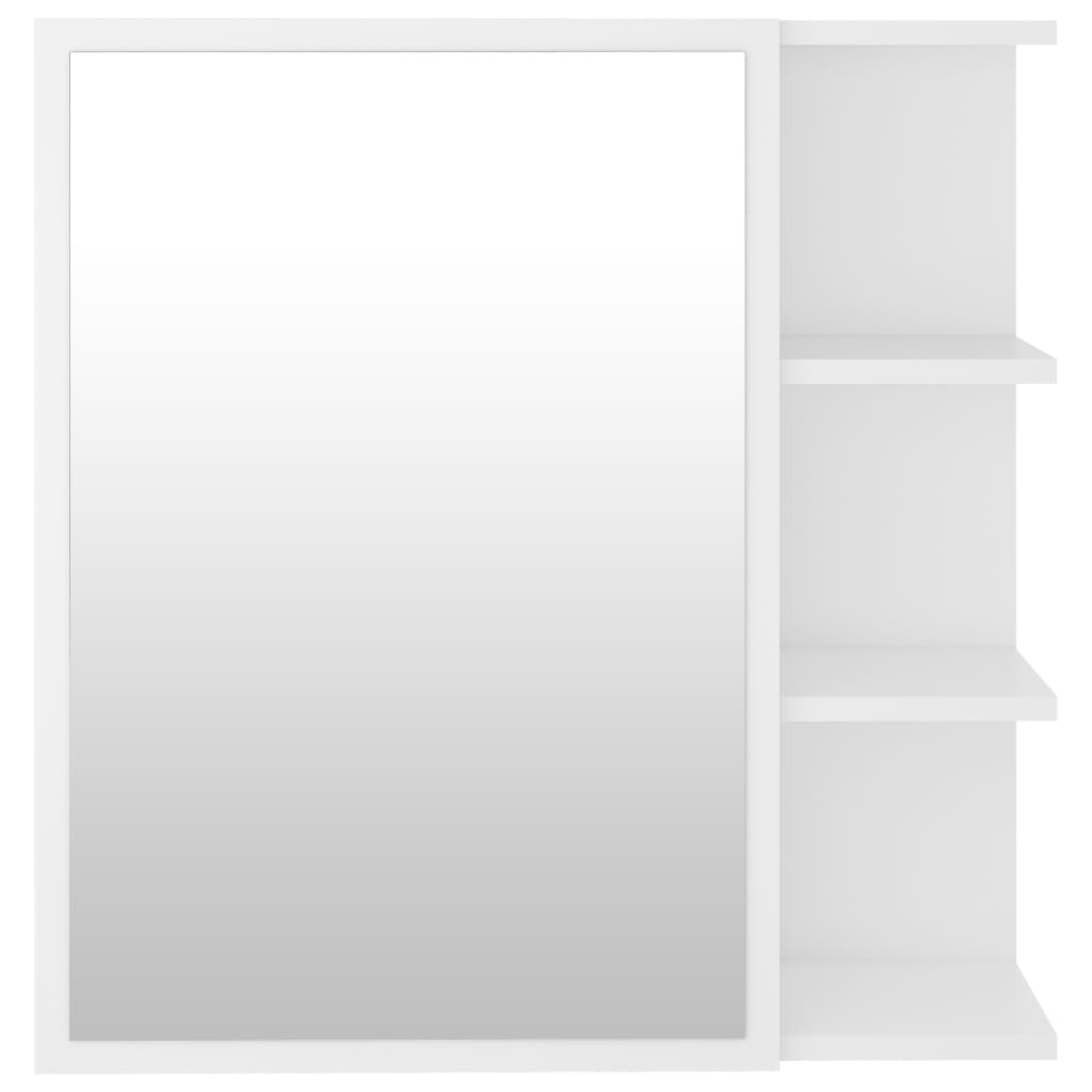 vidaXL Bathroom Mirror Cabinet White 62.5x20.5x64 cm Engineered Wood