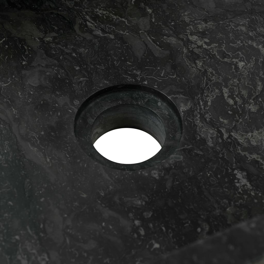 vidaXL Sink 45x30x12 cm Marble High Gloss Black