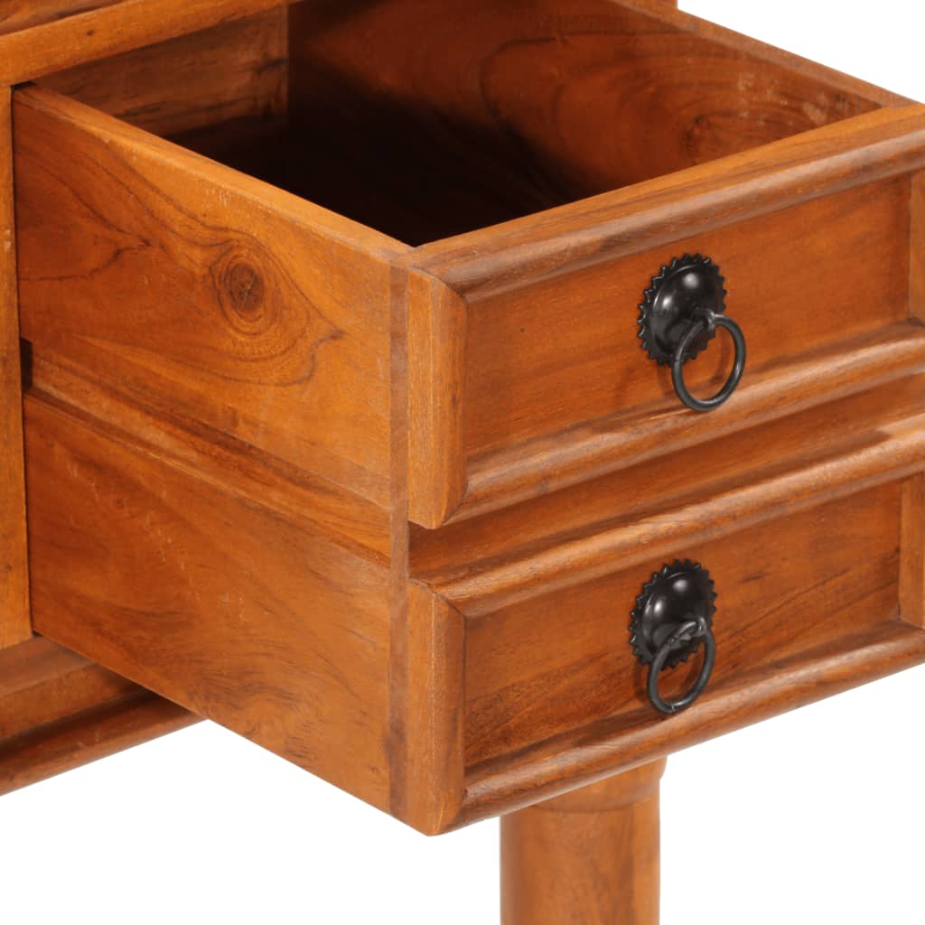 vidaXL Desk with Drawers 110x50x76 cm Solid Wood Acacia