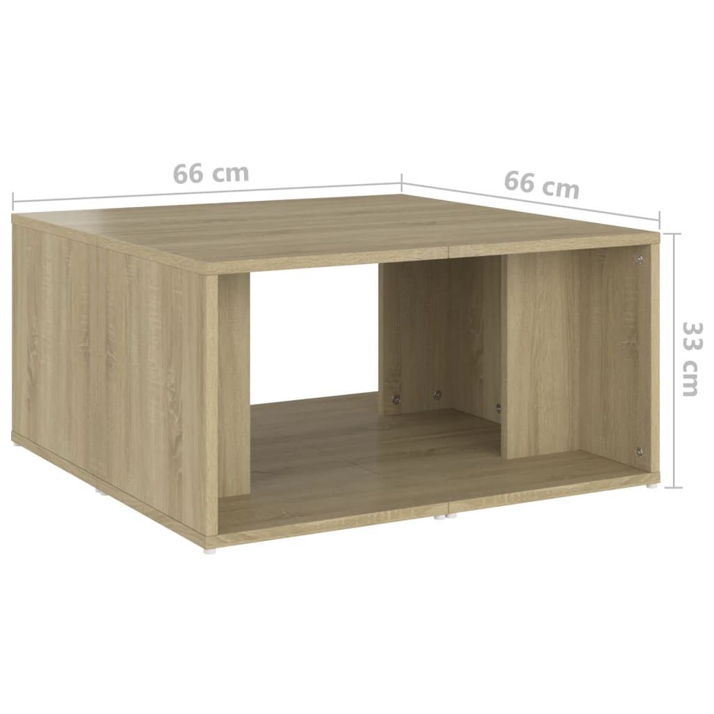 vidaXL Coffee Tables 4 pcs Sonoma Oak 33x33x33 cm Engineered Wood