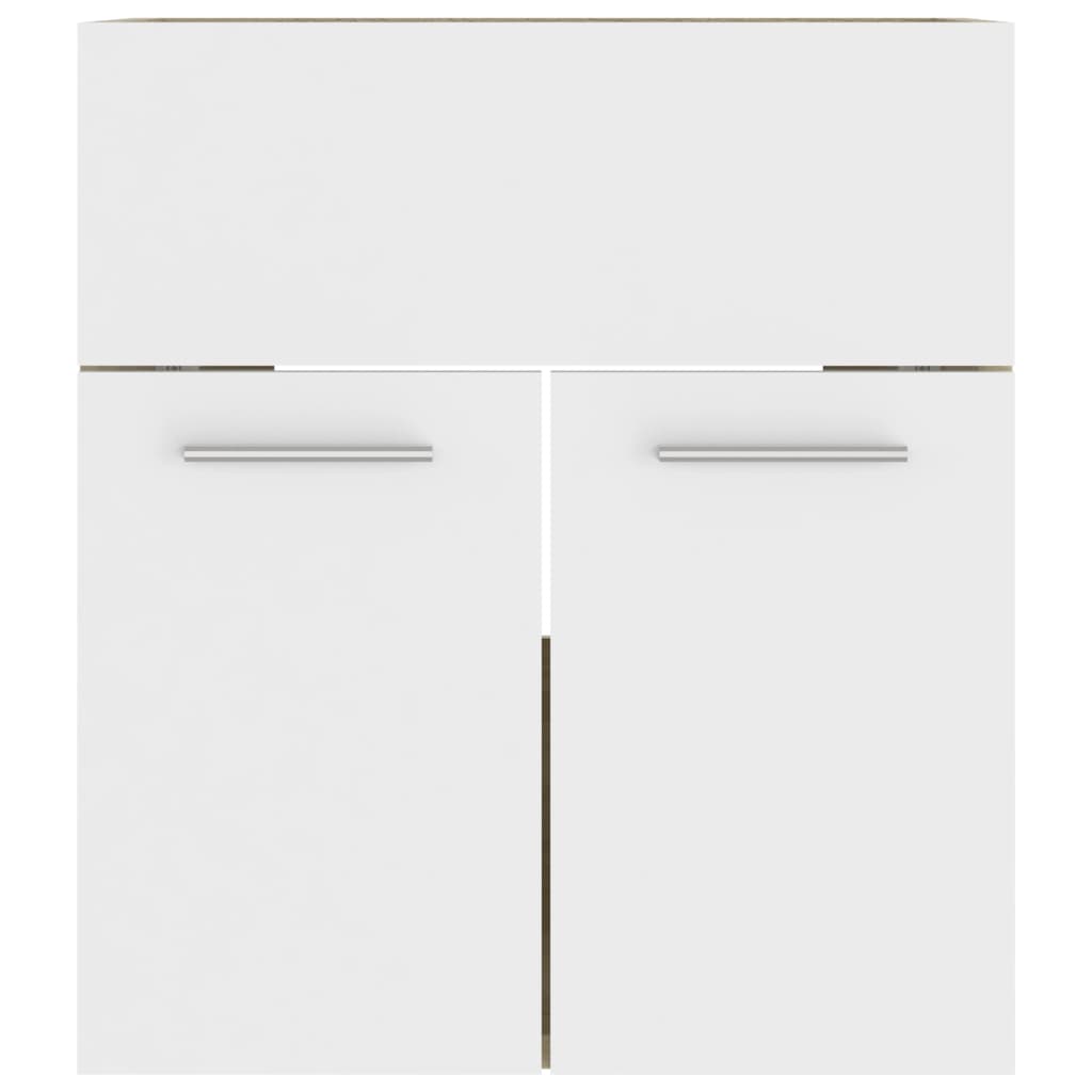 vidaXL Sink Cabinet White and Sonoma Oak 41x38.5x46 cm Engineered Wood