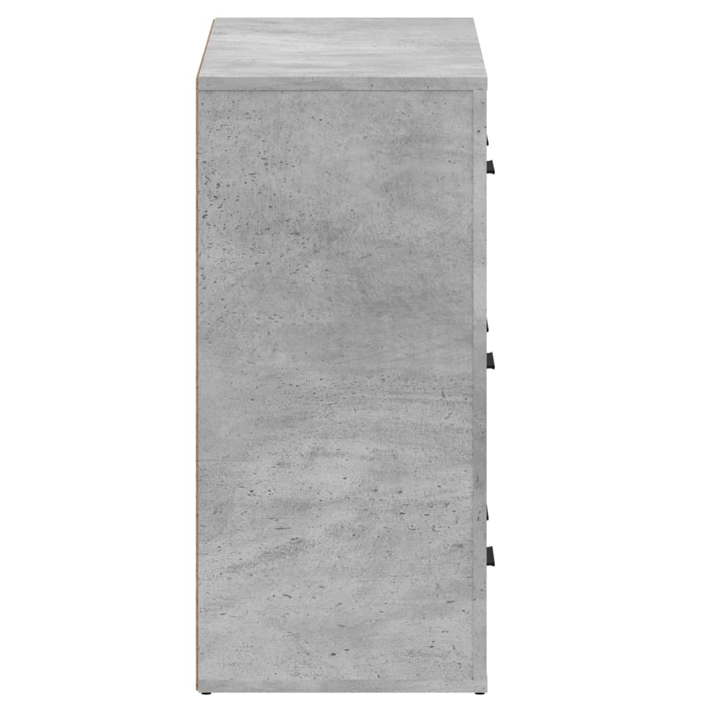 vidaXL Sideboards 2 pcs Concrete Grey Engineered Wood