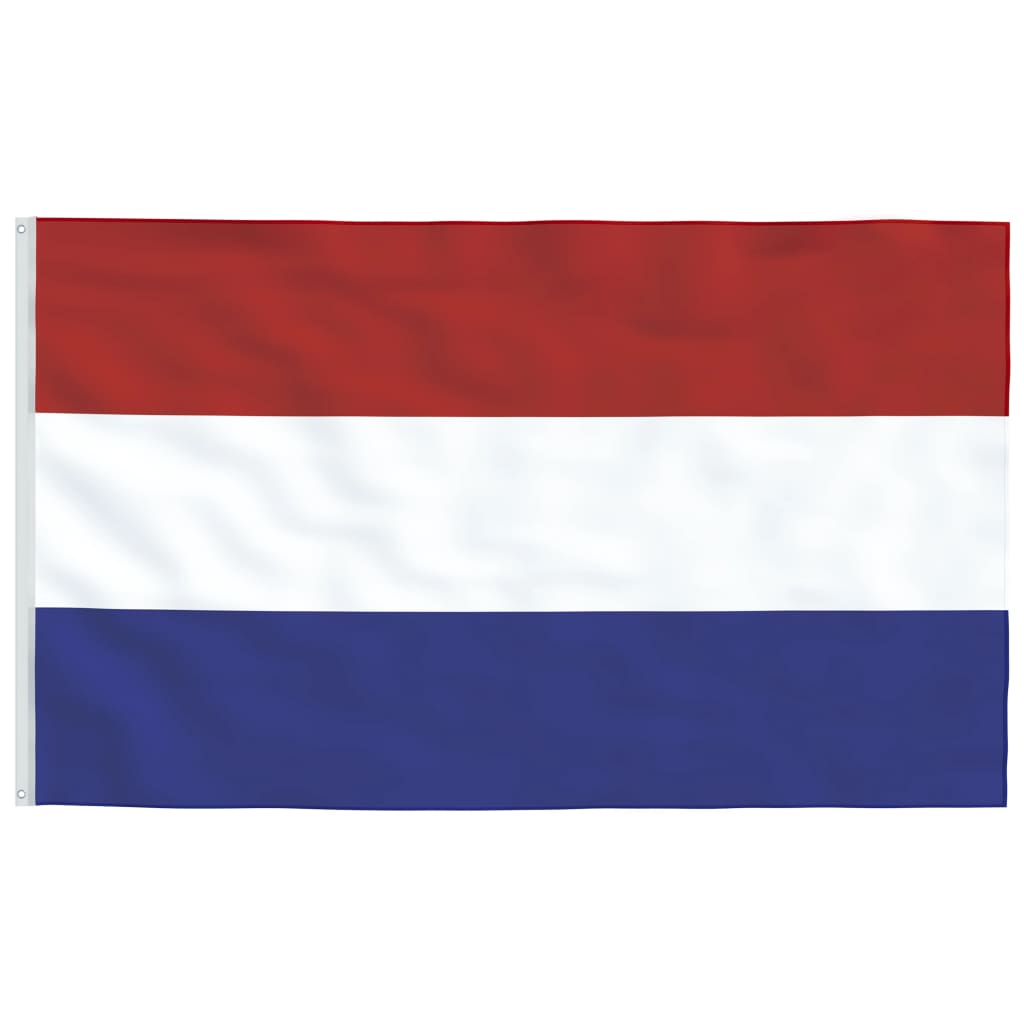 vidaXL Netherlands Flag and Pole 5.55 m Aluminium