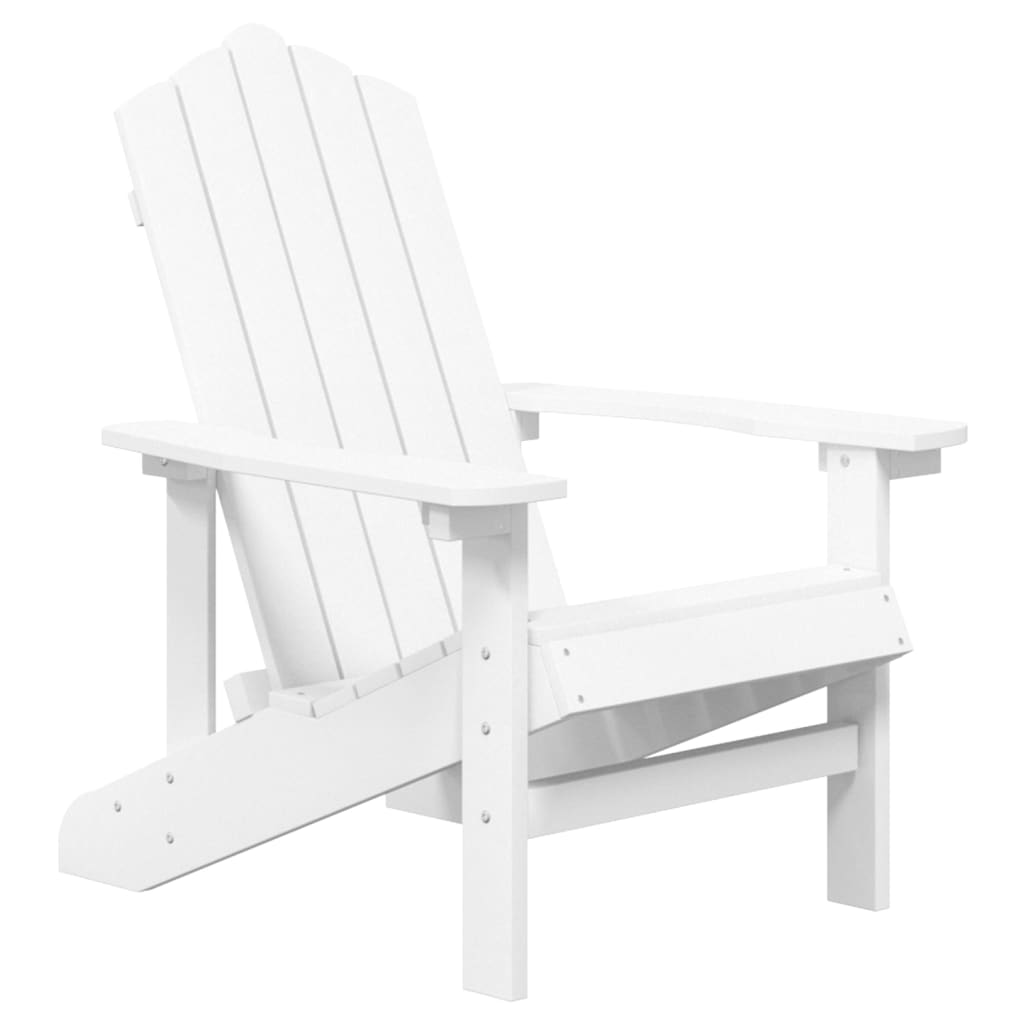 vidaXL Garden Adirondack Chairs 2 pcs HDPE White