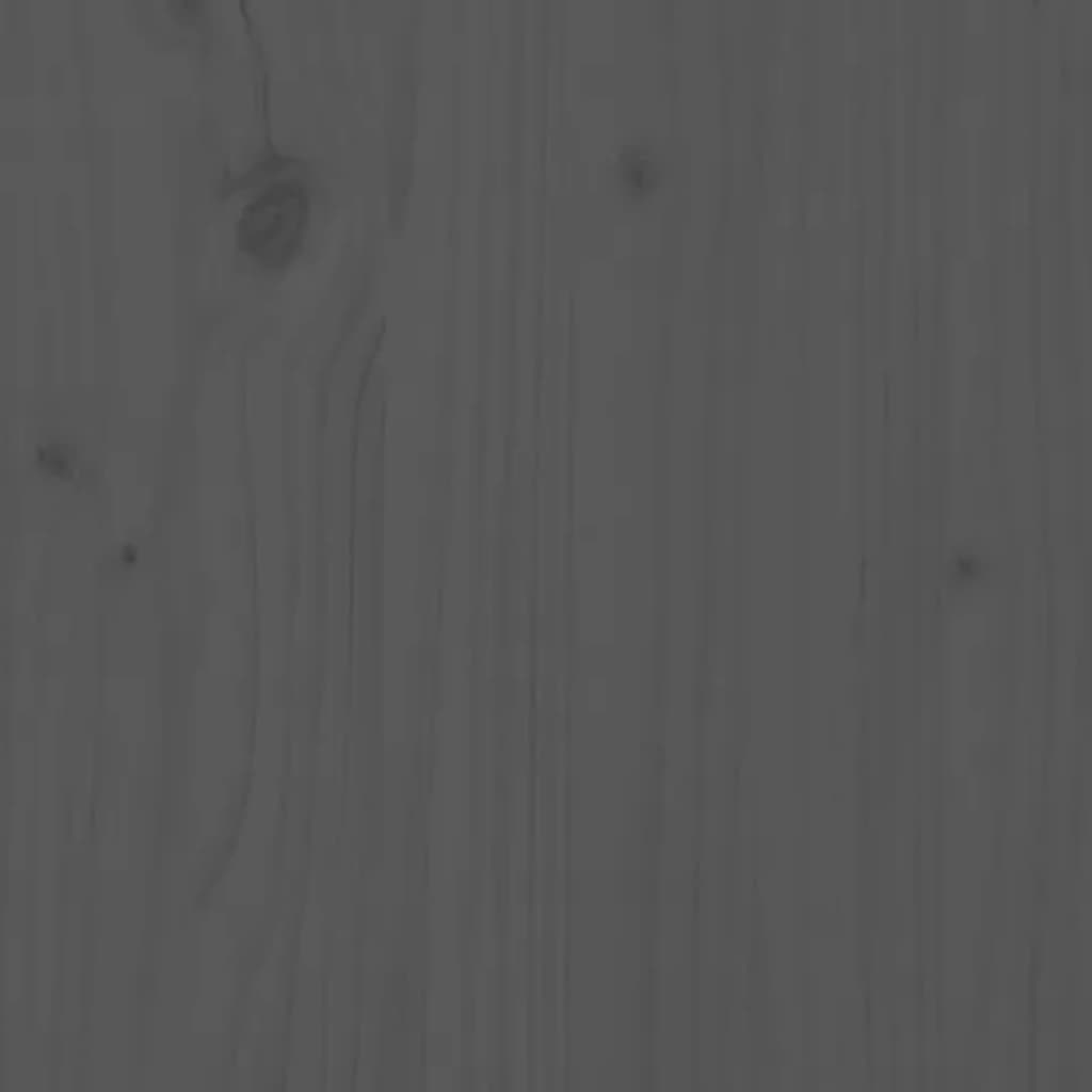 vidaXL Bed Headboard Grey 184x3x81 cm Solid Wood Pine