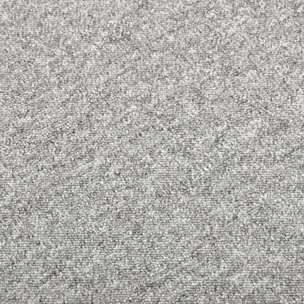 vidaXL Carpet Floor Tiles 20 pcs 5 m² 50x50 cm Light Grey
