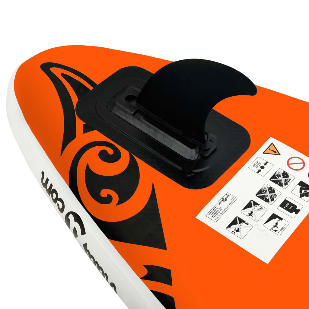 vidaXL Inflatable Stand Up Paddleboard Set 305x76x15 cm Orange