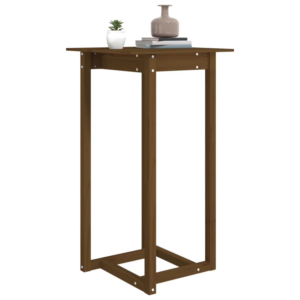 vidaXL Bar Table Honey Brown 60x60x110 cm Solid Wood Pine