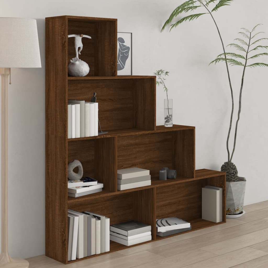 vidaXL Book Cabinet Brown Oak 155x24x160 cm