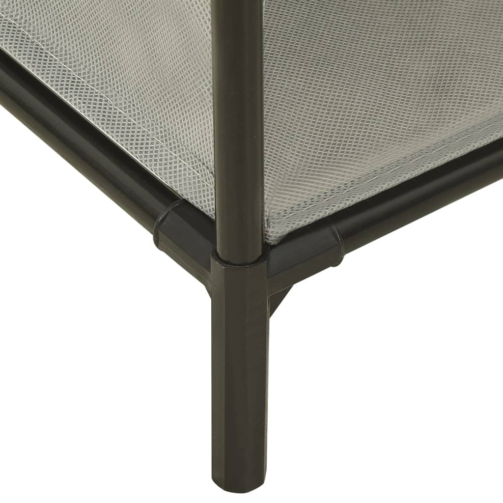 vidaXL Shoe Rack 57x36x61 cm Non-Woven Fabric and Steel Grey