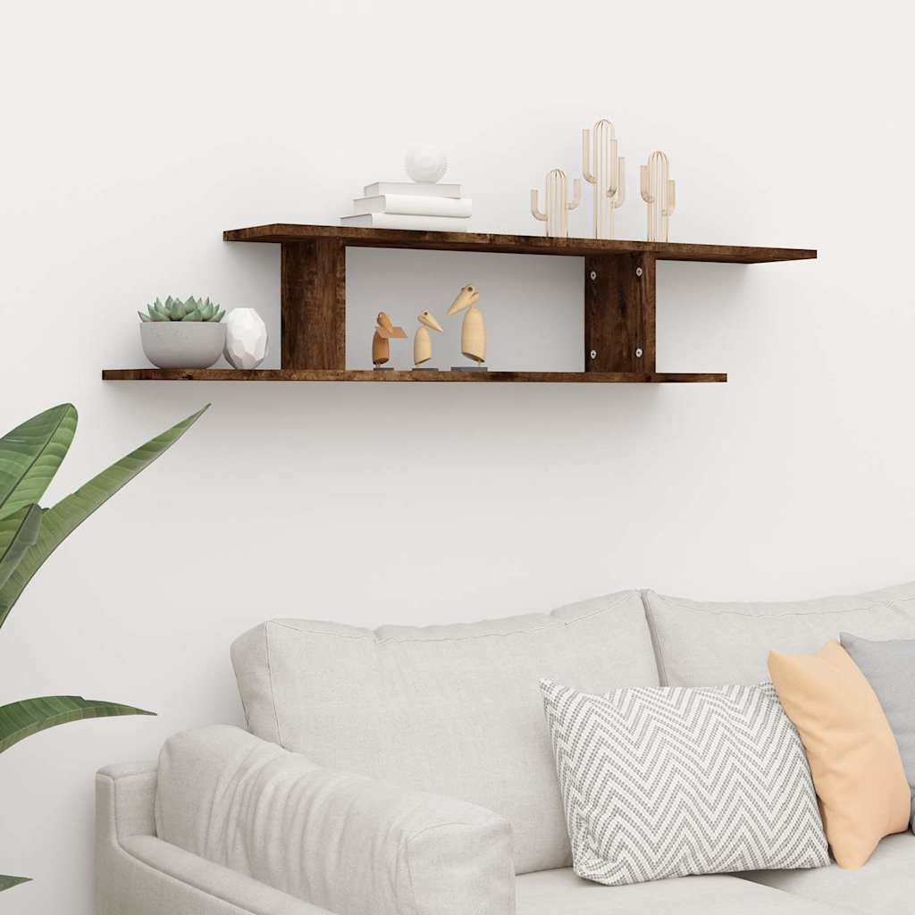 Supporto TV Mobile In Rovere Artigianale VidaXL, 152x22x113 Cm, Con 3 Scaffali, Design Moderno