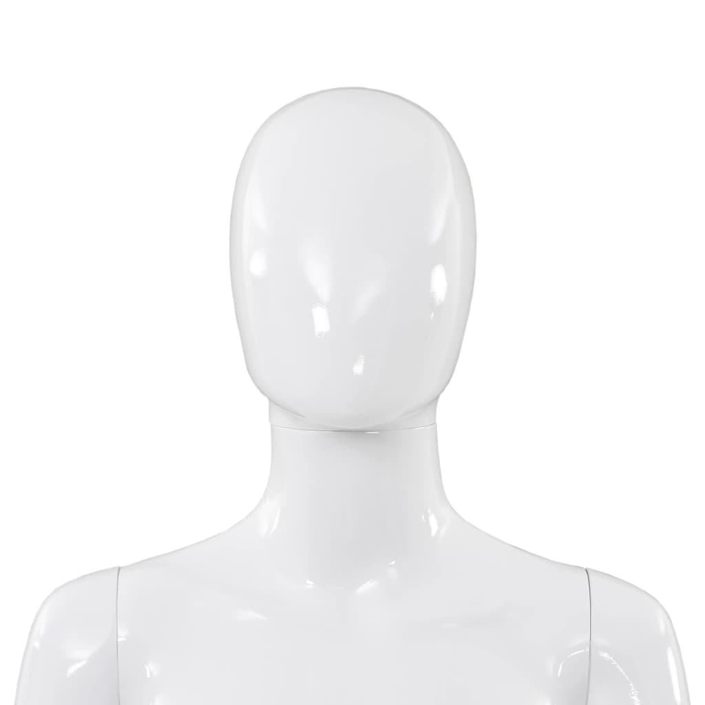 vidaXL Full Body Female Mannequin with Glass Base Glossy White 175 cm