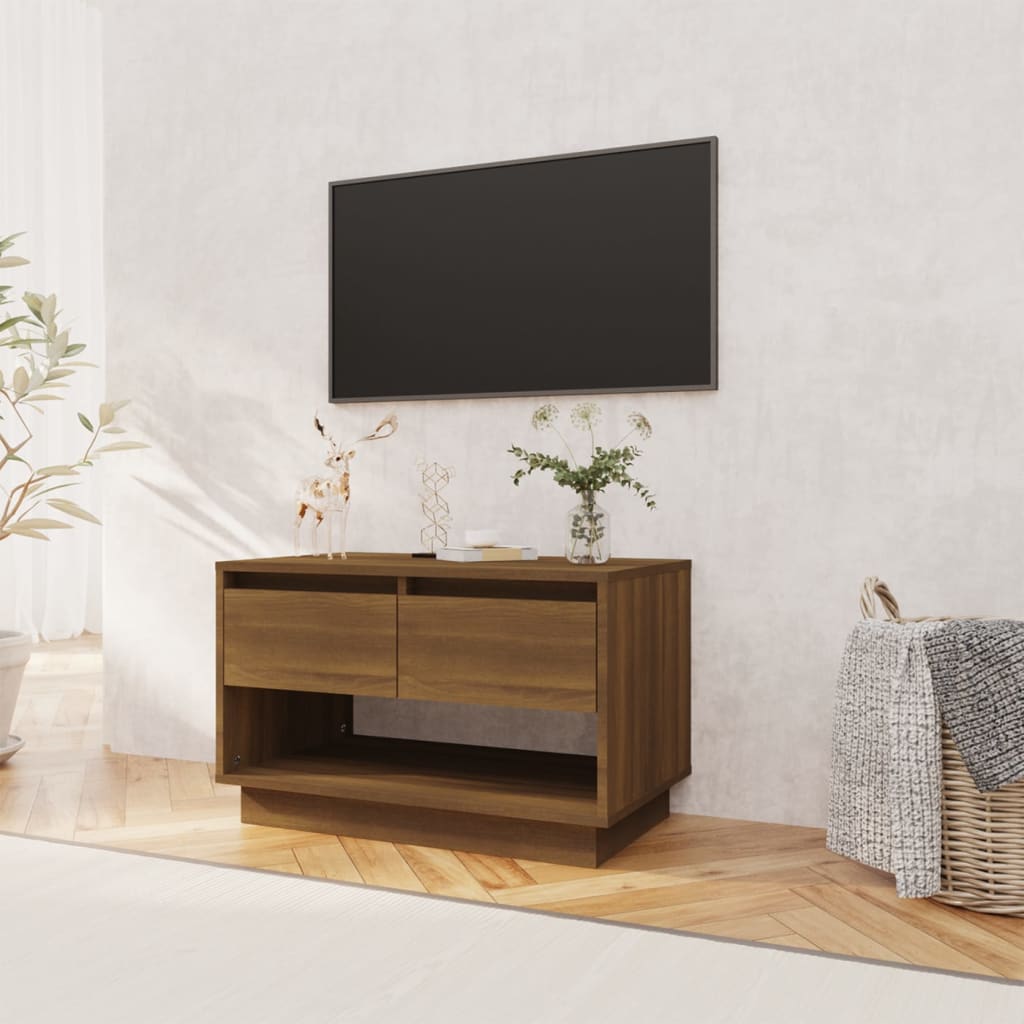 vidaXL TV Cabinet Brown Oak 70x41x44 cm Engineered Wood