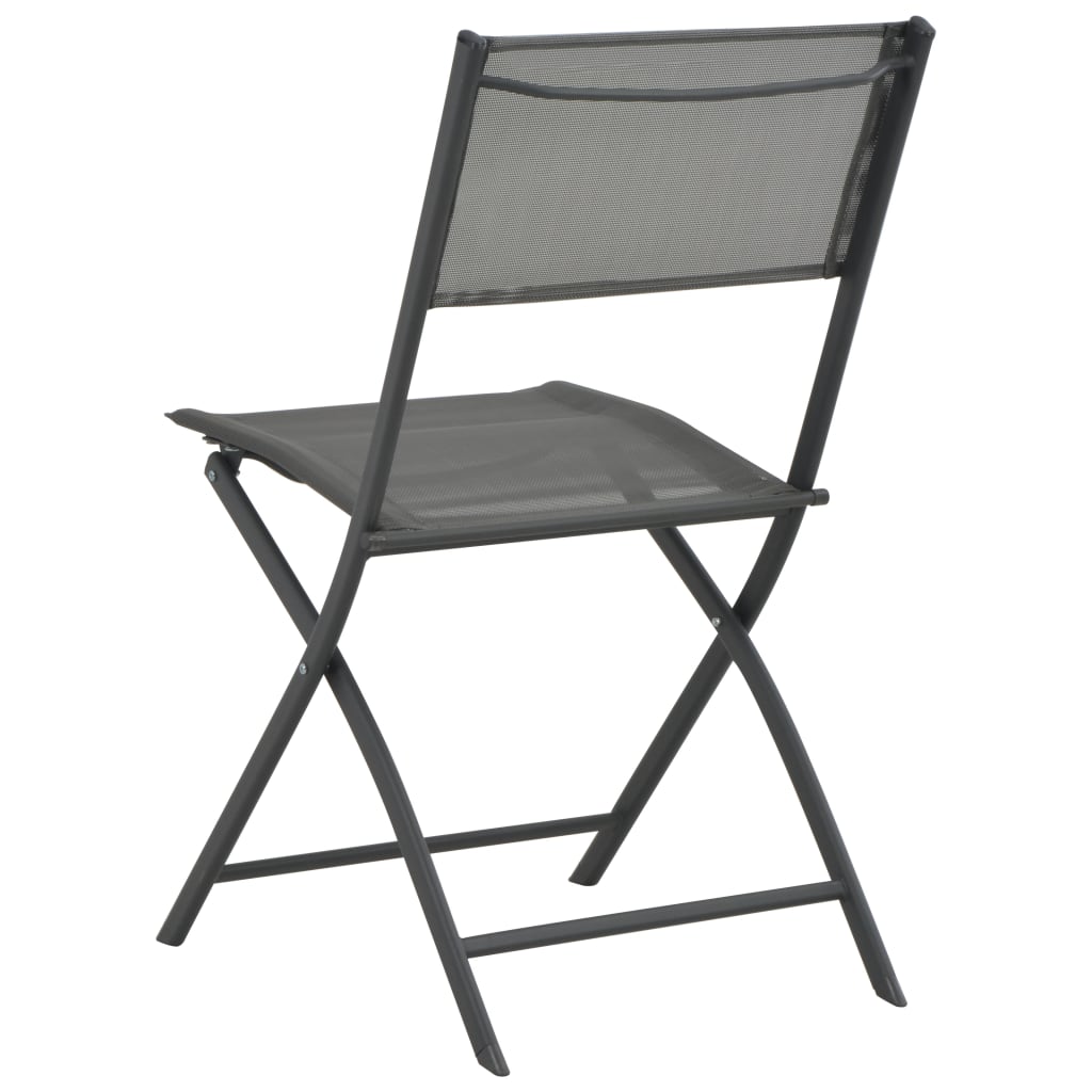 vidaXL Folding Outdoor Chairs 2 pcs Steel and Textilene