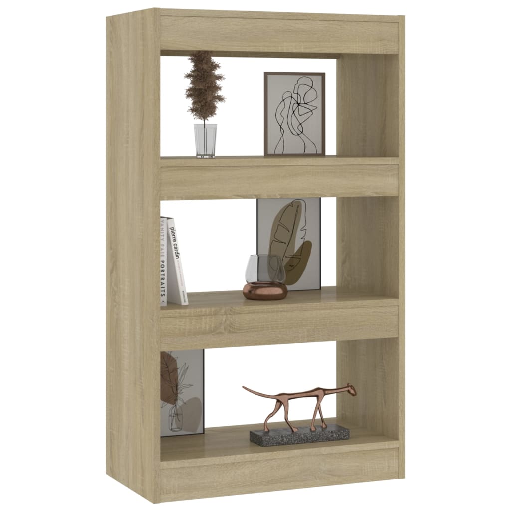 vidaXL Book Cabinet/Room Divider Sonoma Oak 60x30x103 cm Engineered Wood