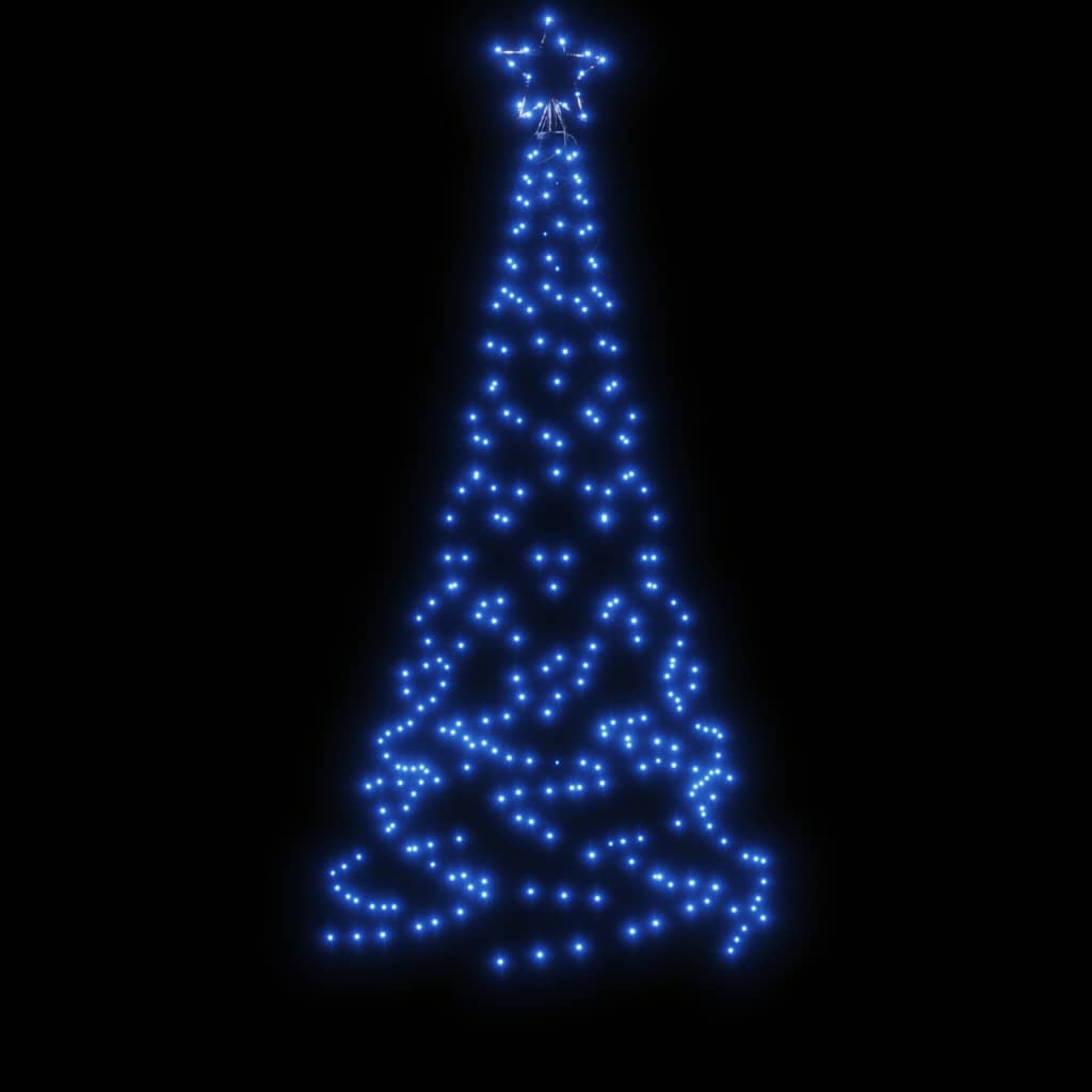 vidaXL Christmas Tree with Spike Blue 200 LEDs 180 cm