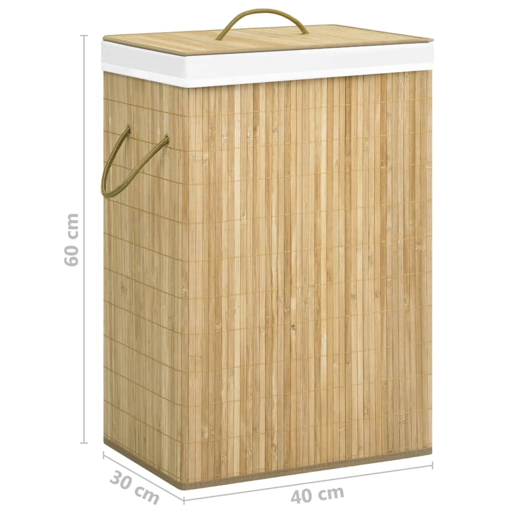 vidaXL Bamboo Laundry Basket 72 L
