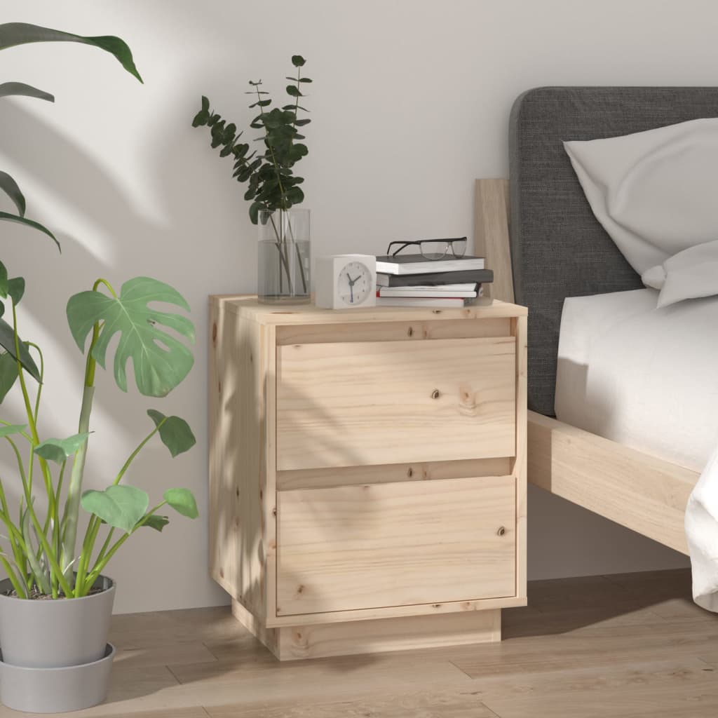 vidaXL Bedside Cabinets 2 pcs 40x35x50 cm Solid Wood Pine