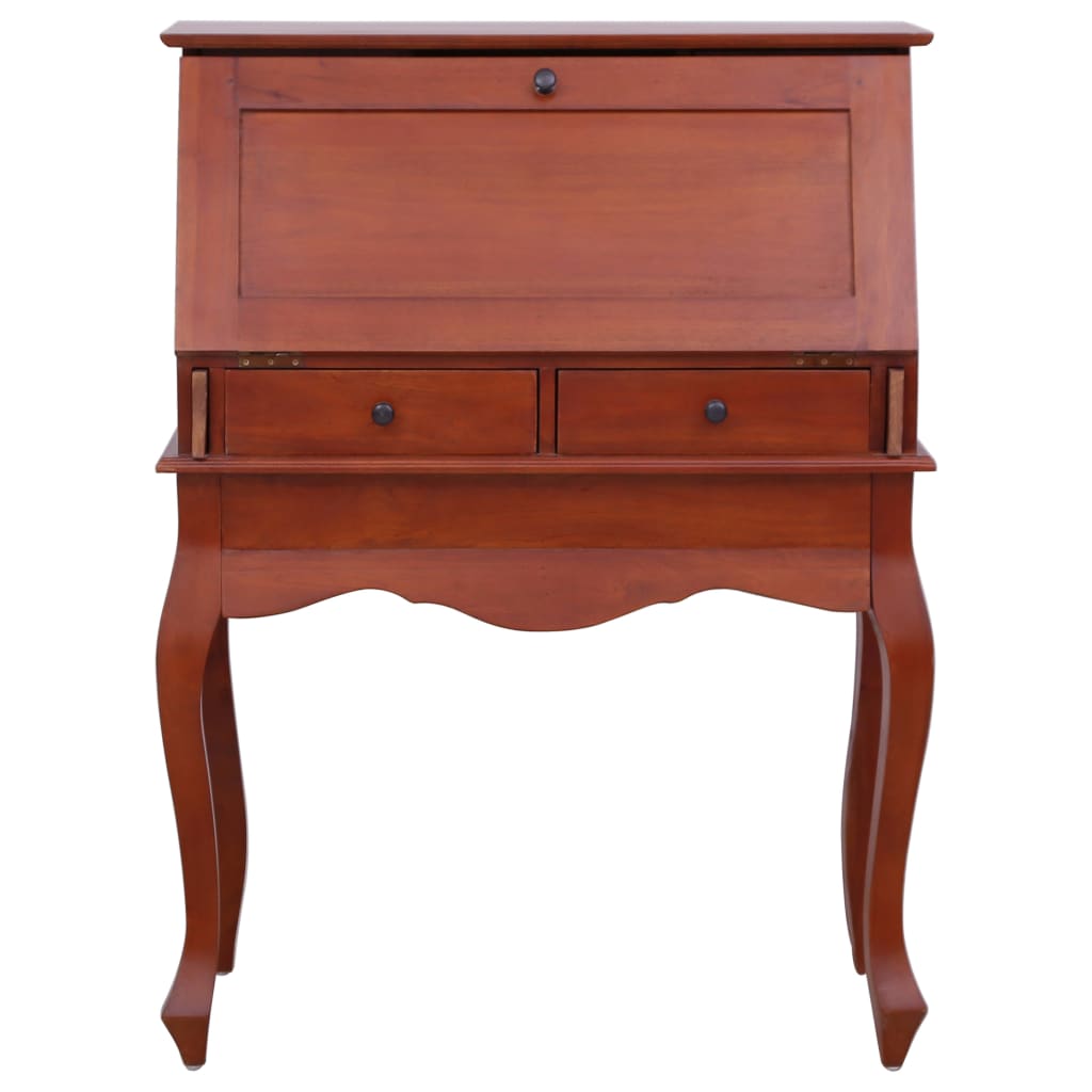 vidaXL Secretary Desk Brown 78x42x103 cm Solid Mahogany Wood