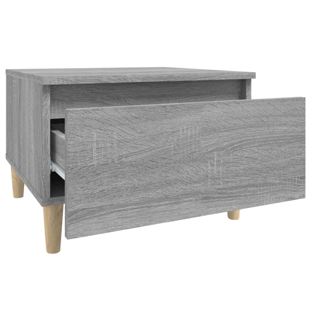 vidaXL Side Table Grey Sonoma 50x46x35 cm Engineered Wood