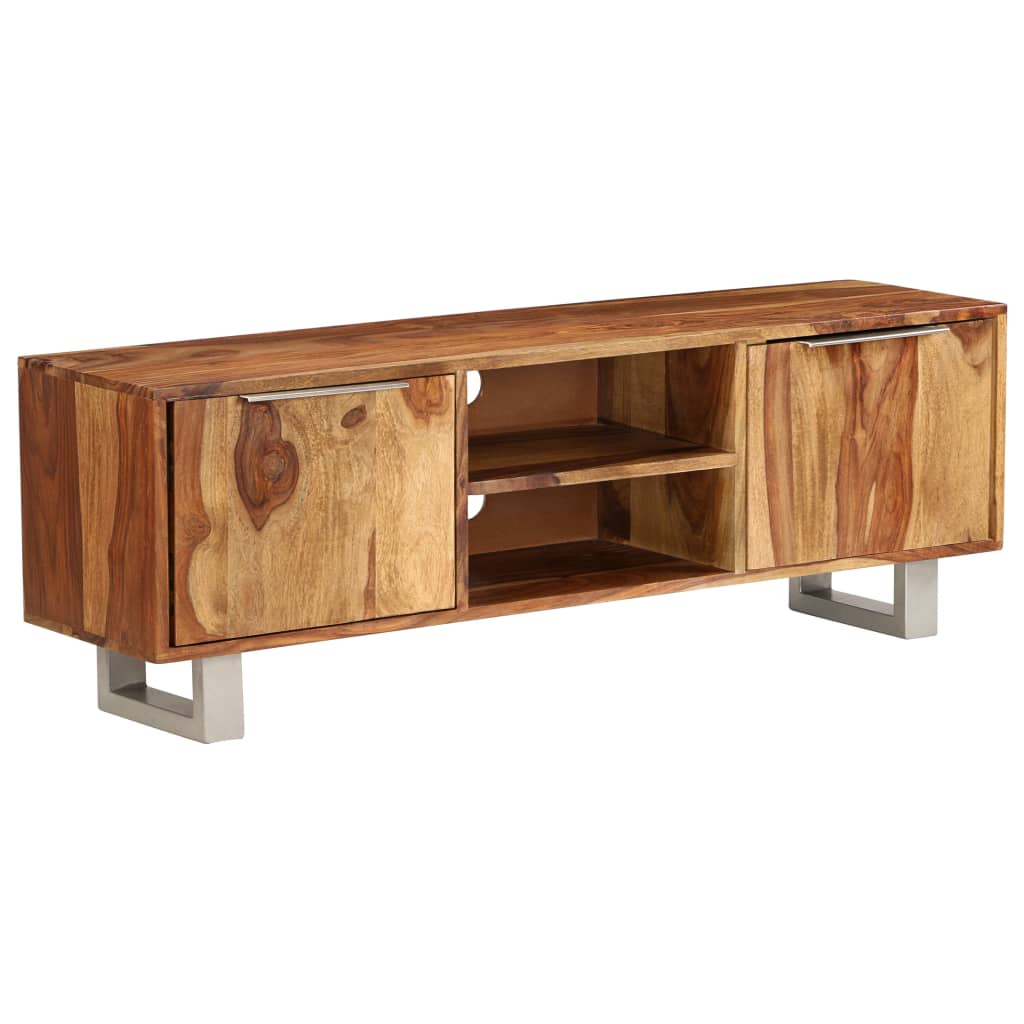 vidaXL TV Cabinet Solid Sheesham Wood with Honey Finish 118x30x40 cm