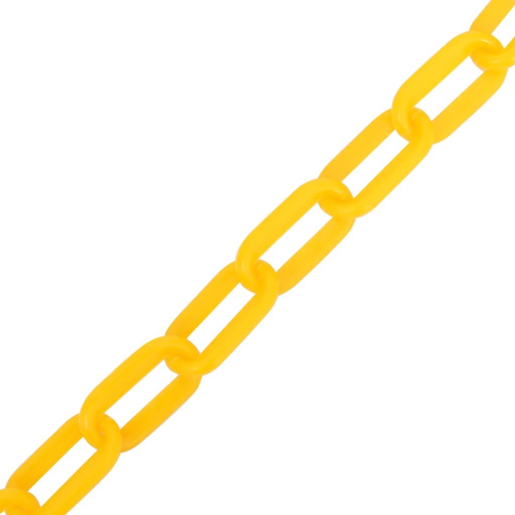 vidaXL Warning Chain Yellow 100 m Ø8 mm Plastic