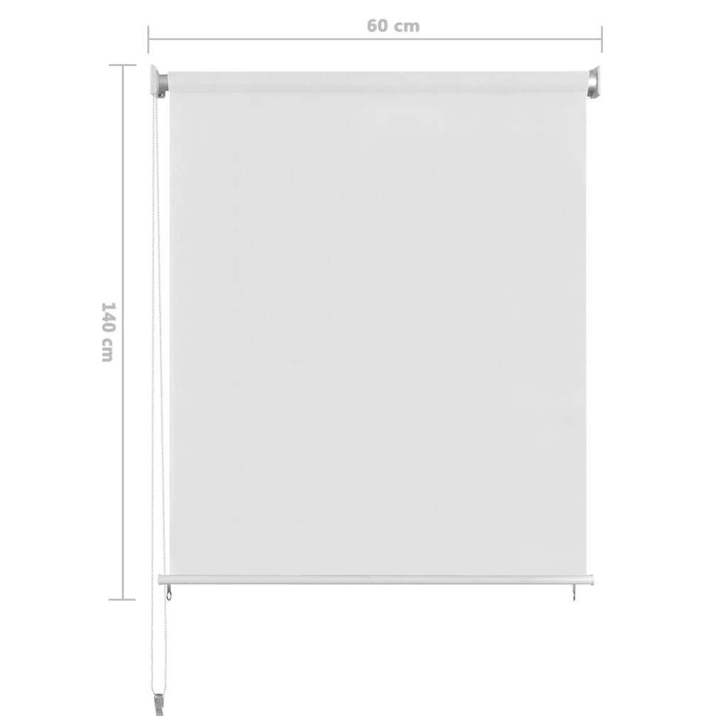 vidaXL Outdoor Roller Blind White 60x140 cm HDPE