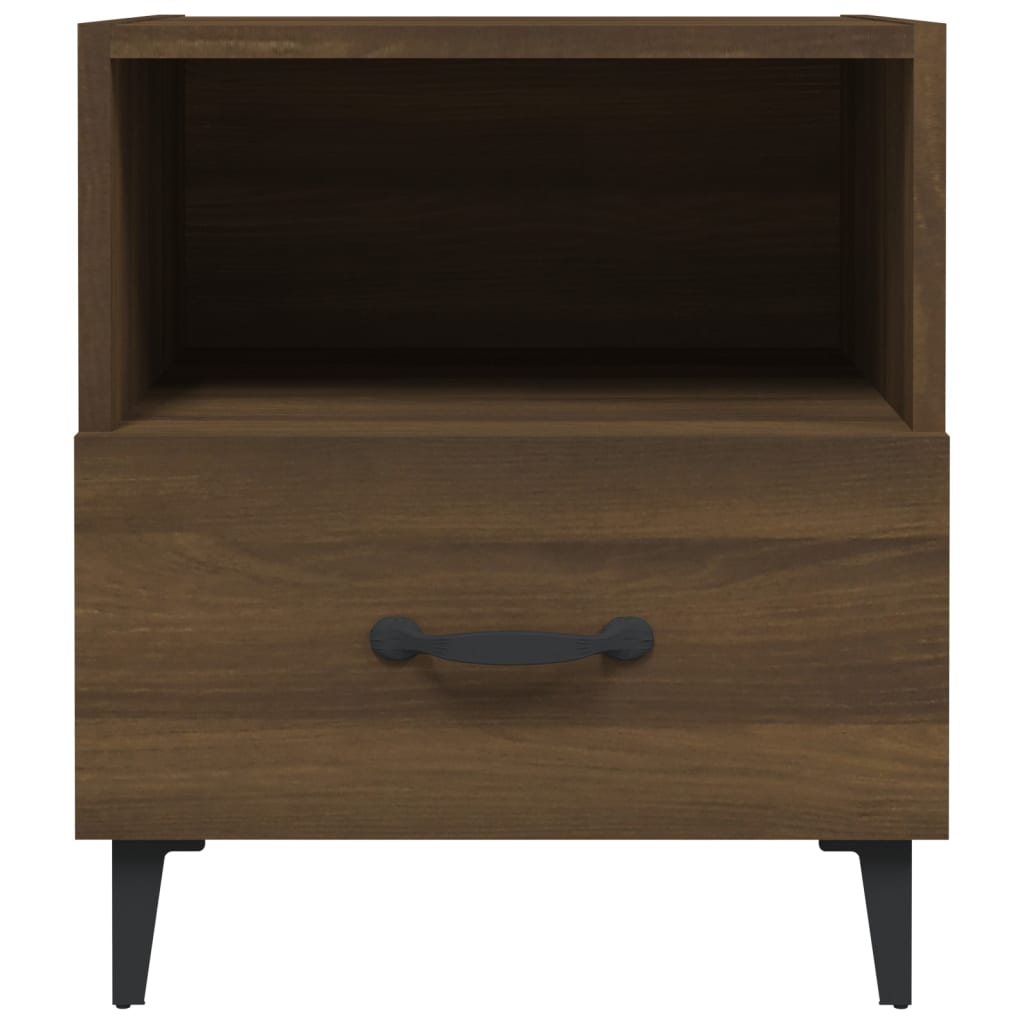 vidaXL Bedside Cabinets 2 pcs Brown Oak Engineered Wood