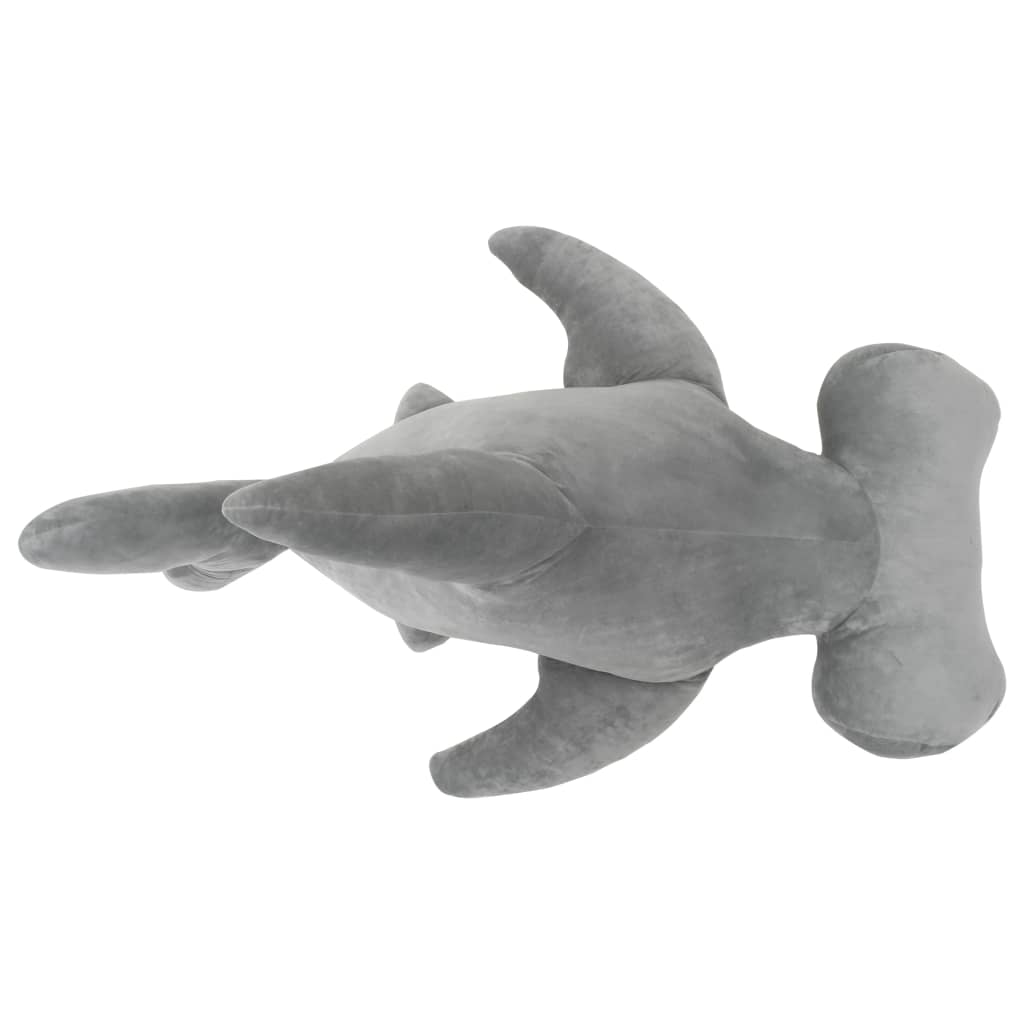vidaXL Hammerhead Shark Cuddly Toy Plush Grey