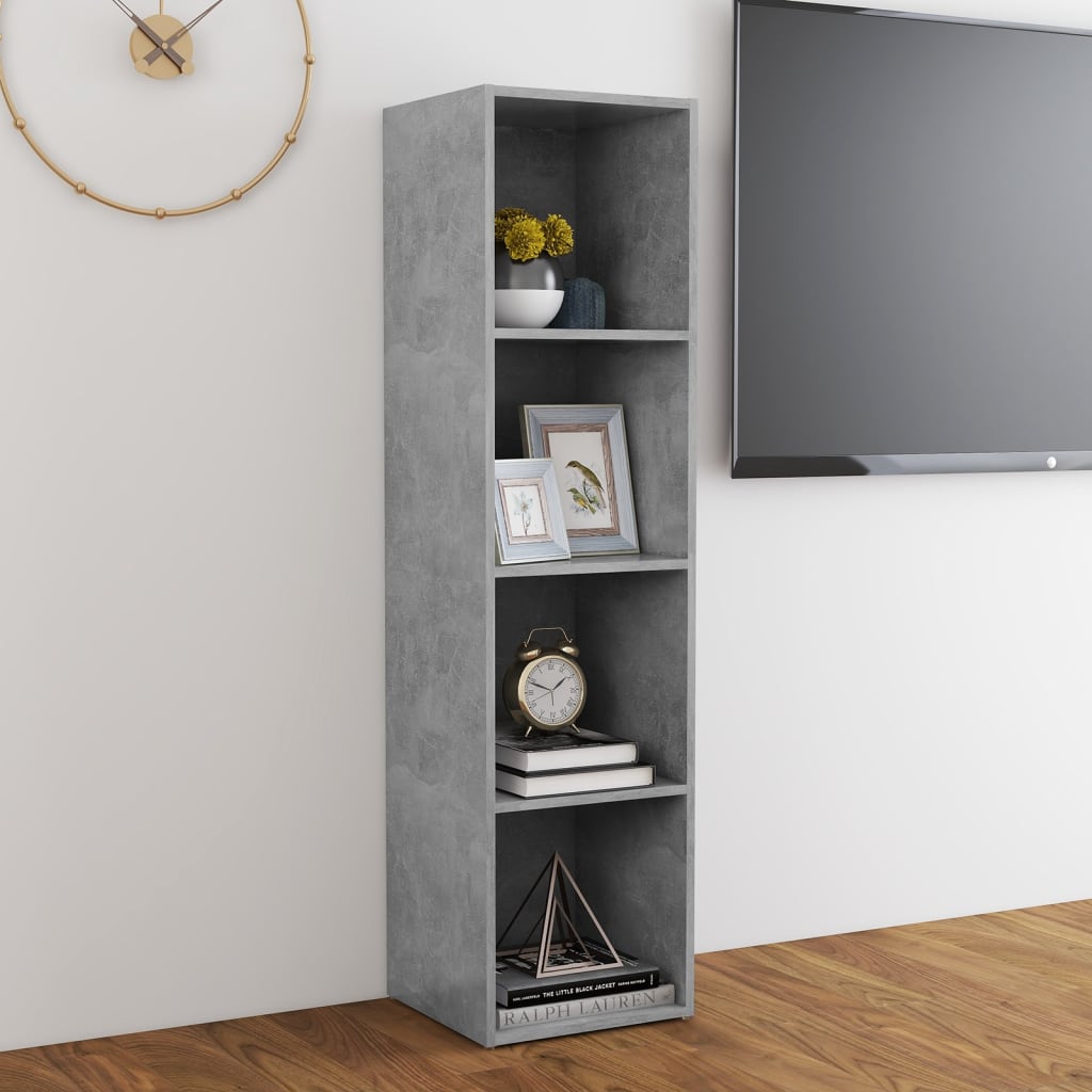 vidaXL TV Cabinet Concrete Grey 142.5x35x36.5 cm Chipboard