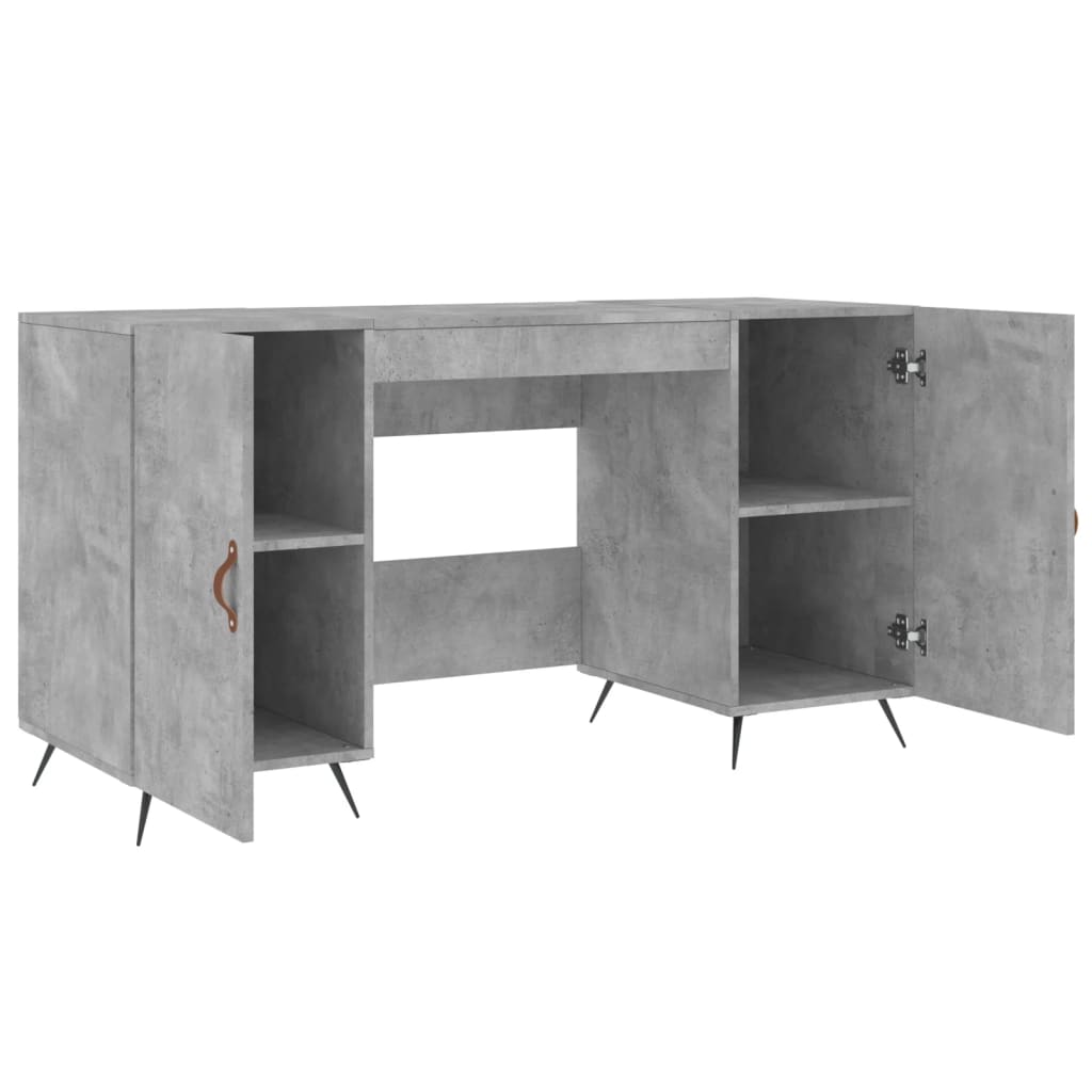 vidaXL Desk Concrete Grey 140x50x75 cm Engineered Wood