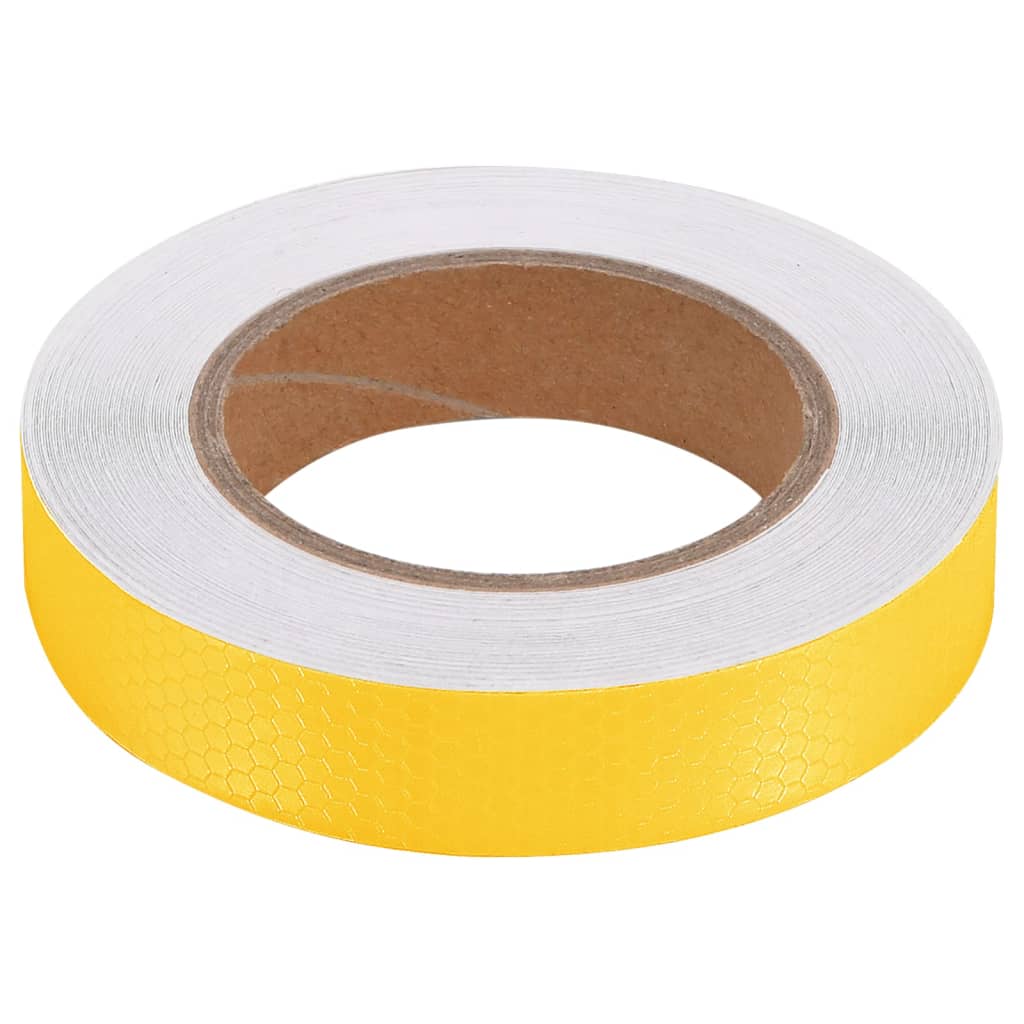 vidaXL Reflective Tape Yellow 2.5 cmx20 m PVC