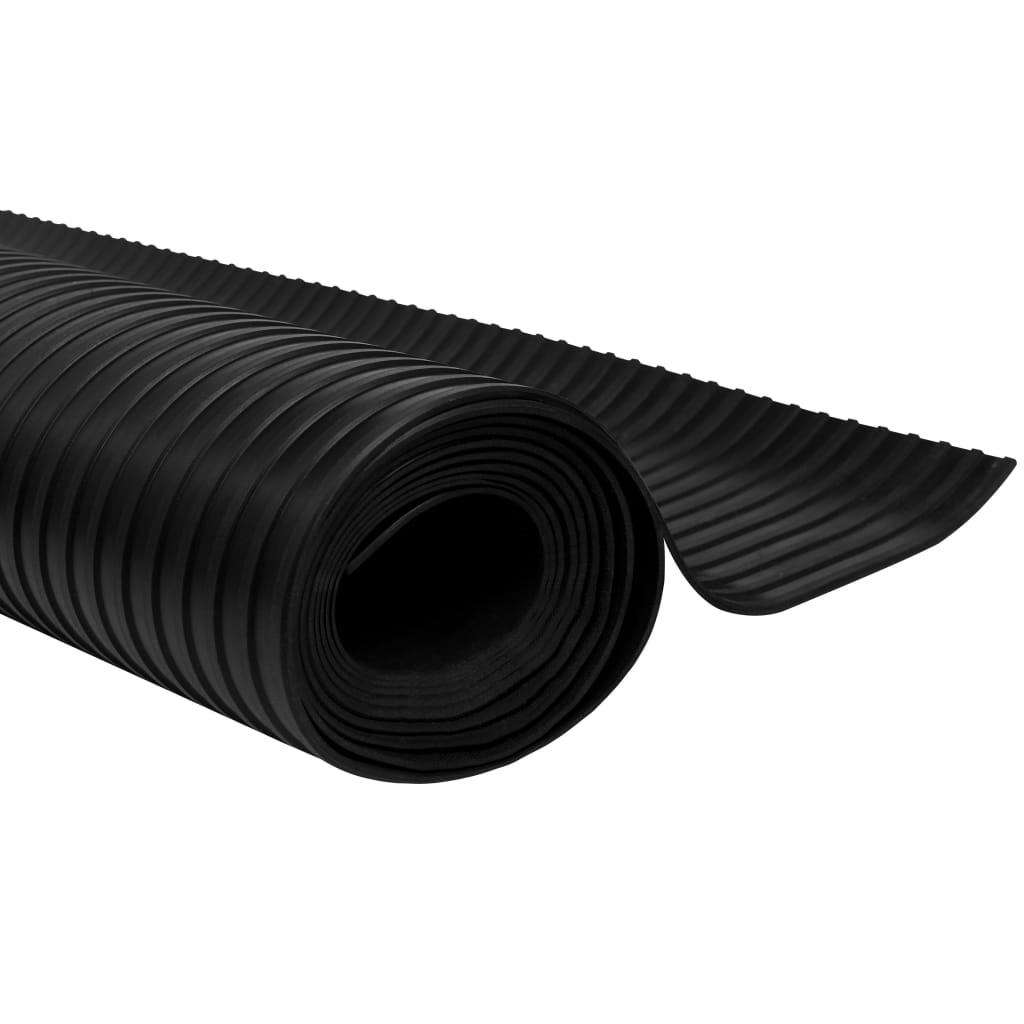 vidaXL Floor Mat Anti-Slip Rubber 1.5x4 m 3 mm Wide Rib
