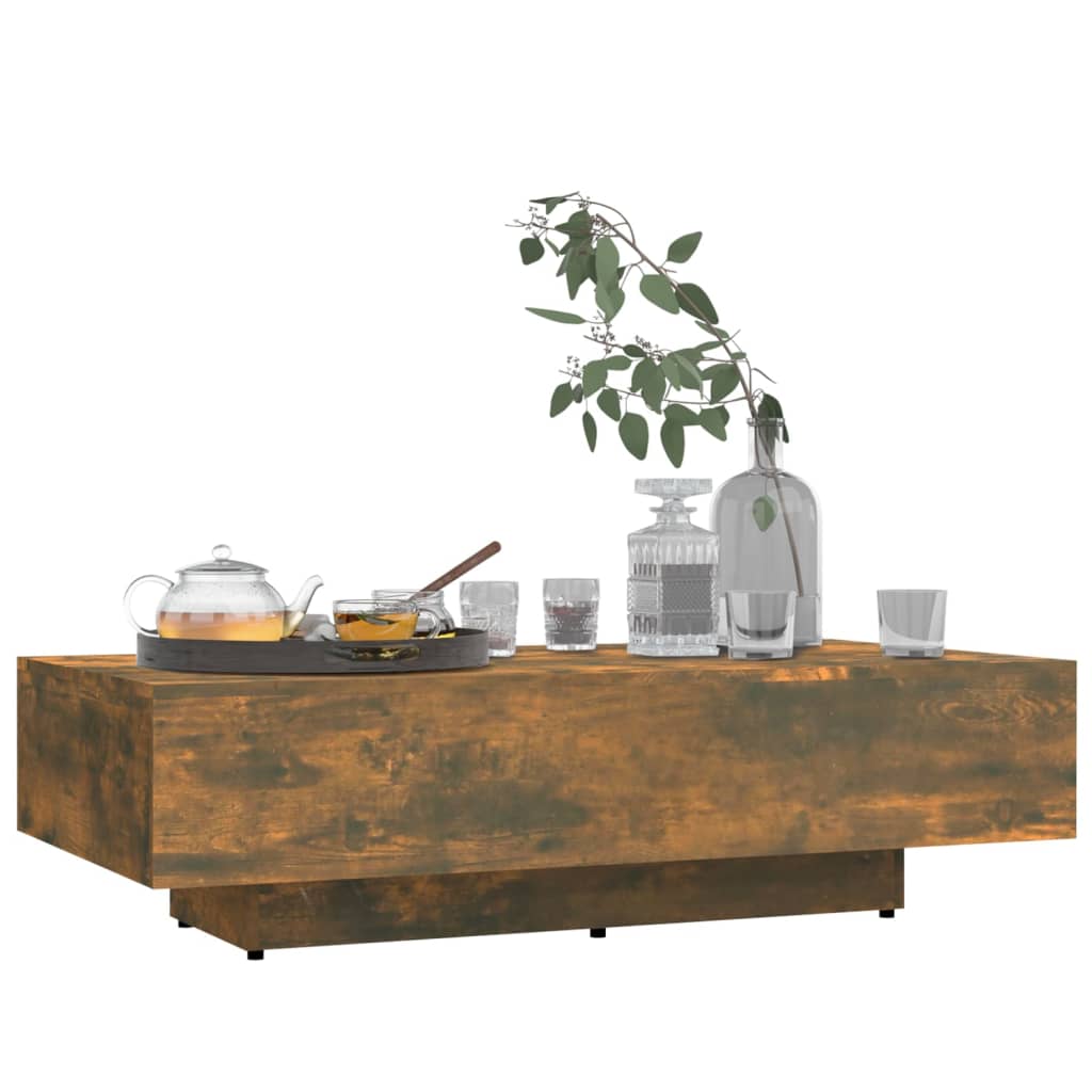 vidaXL Coffee Table Smoked Oak 100x49.5x31 cm Engineered Wood