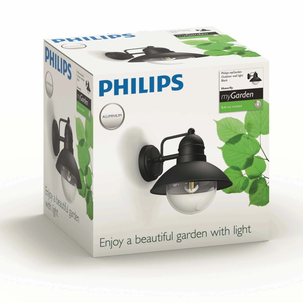 Philips myGarden Wall Light Hoverfly 1x60 W Black 1723730PN