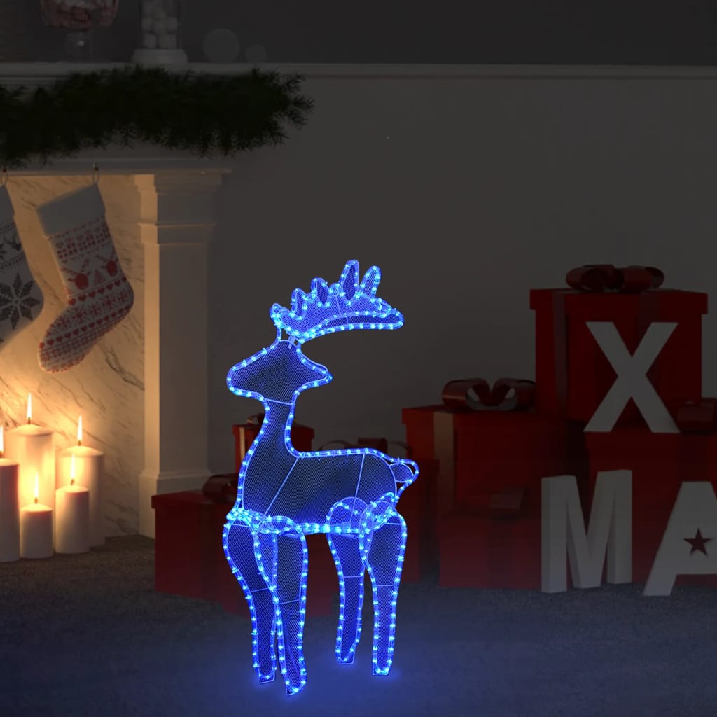 vidaXL Reindeer Christmas Decoration with Mesh 306 LEDs 60x24x89cm