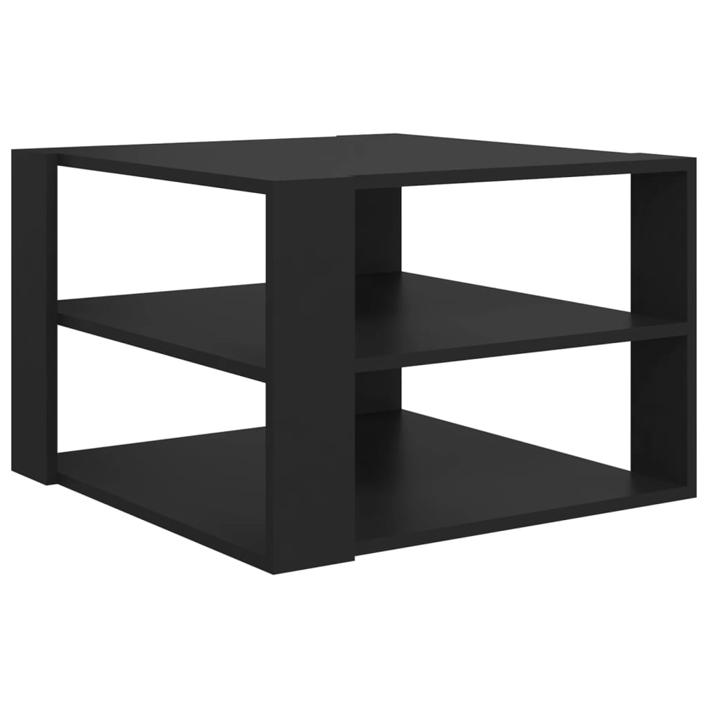 vidaXL Coffee Table Black 60x60x40 cm Engineered Wood