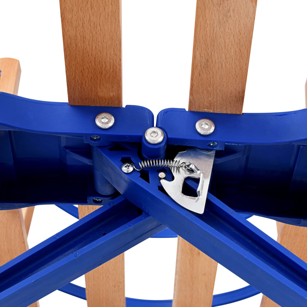 vidaXL Folding Snow Sledge with Backrest Wood 119 cm